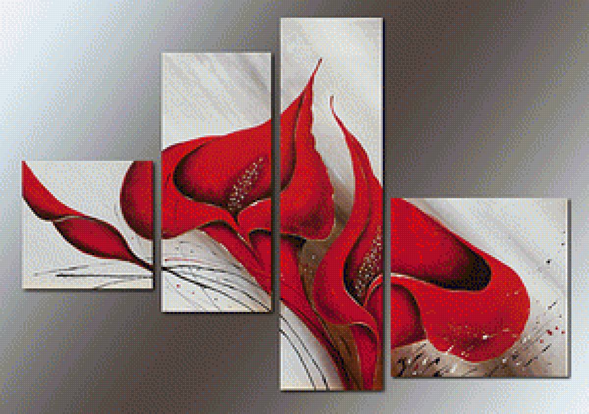 TRIPTICO CALAS ROJAS - 300 x 211 cruces - предпросмотр