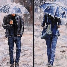 Схема вышивки «дождь»