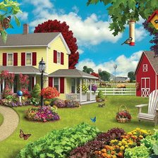 Схема вышивки «Пейзаж»