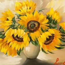 Схема вышивки «Яркие подсолнухи»