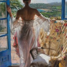 Схема вышивки «Воздушная девушка.»