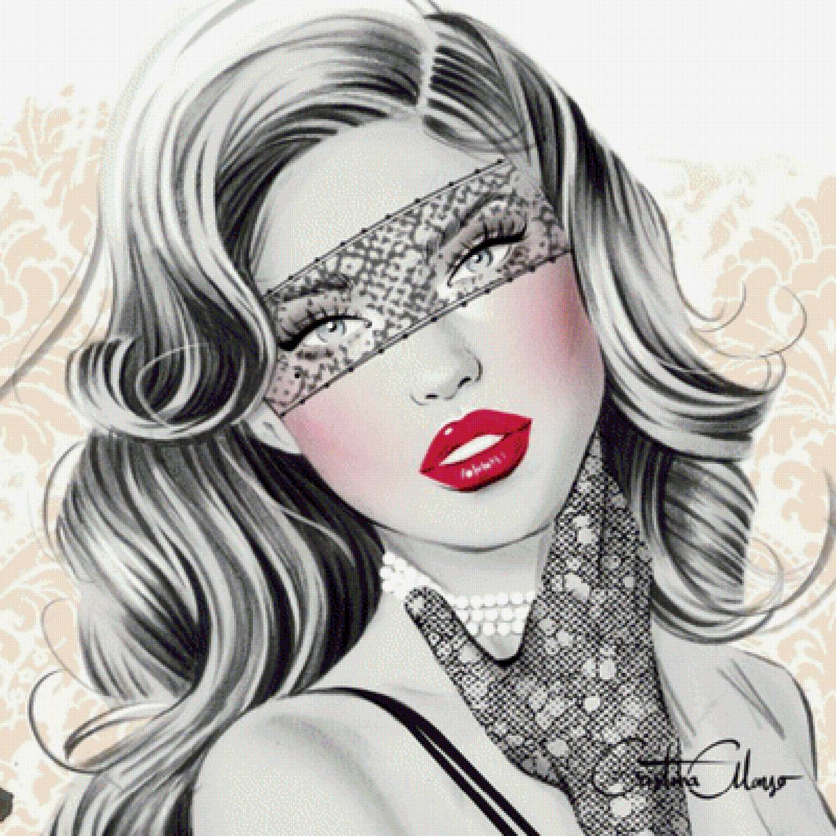 рисунок - девушка - предпросмотр