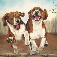 Схема вышивки «собаки»