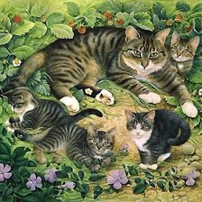 кошка с котятами