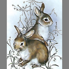 Схема вышивки «Серия "Зайцы-кролики"»