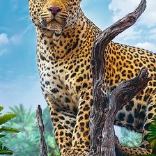 Схема вышивки «Леопард»