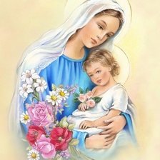 Схема вышивки «Madonna e bambino»