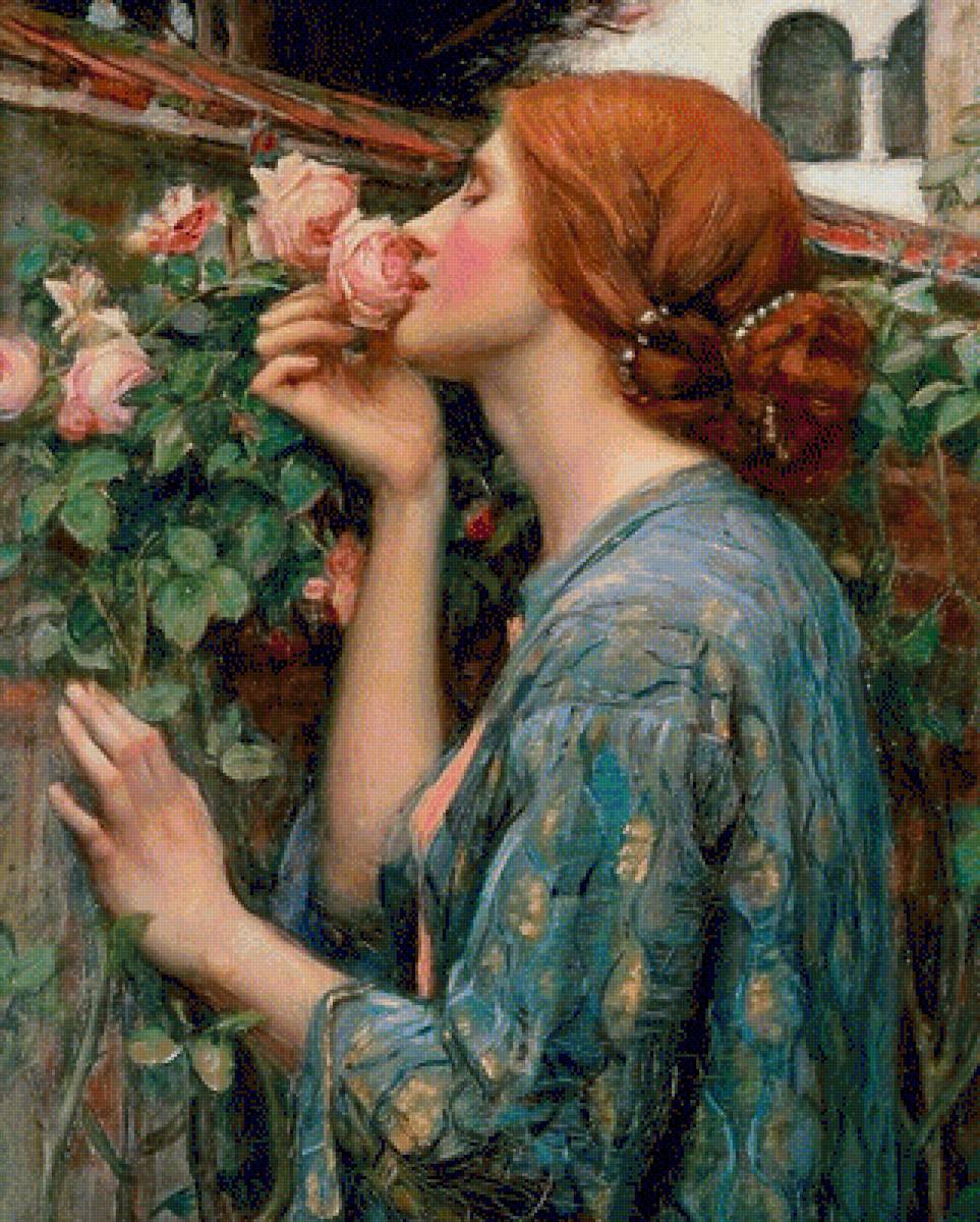 ЛЮБИТЕЛЬНИЦА РОЗ - 1908, the soul of the rose, by john willia waterhouse - предпросмотр