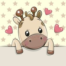 Схема вышивки «маленький жираф»