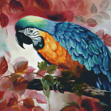 Схема вышивки «Попугай»
