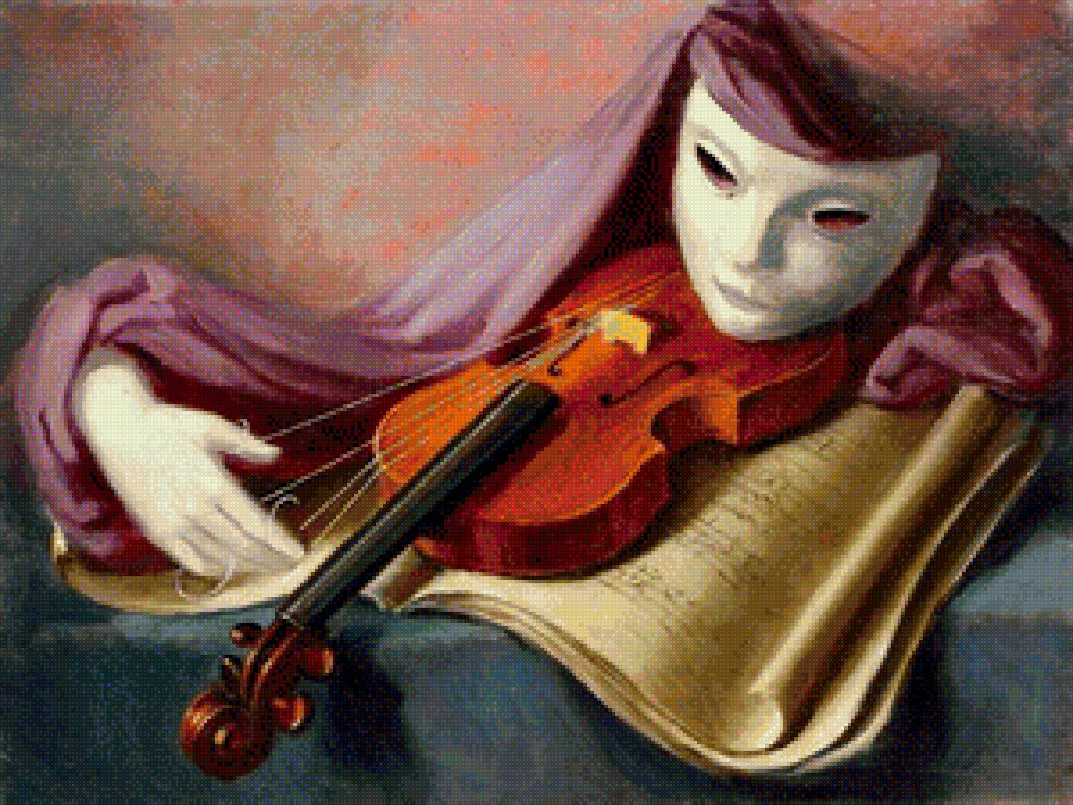 Арлекин - музыка, скрипка, живопись - предпросмотр