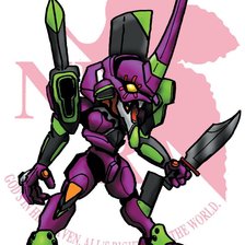 Схема вышивки «Ева 01 чиби»