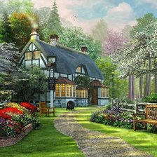 Схема вышивки «Домик»