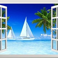 Схема вышивки «Finestra mare»