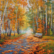 Схема вышивки «Осенний парк»