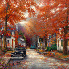 Схема вышивки «Осенний пейзаж»