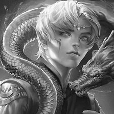 Схема вышивки «Юноша и дракон»