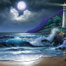 Схема вышивки «Ночной маяк»