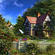 Схема вышивки «Домик»