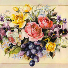 Цветочно-ягодный букет