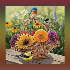 Схема вышивки «Птицы»