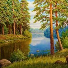 Схема вышивки «Пейзаж»