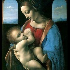 Схема вышивки «Мадонна Литта»