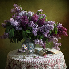 Схема вышивки «сирень»