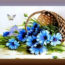 Схема вышивки «Васильки»