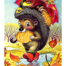 Схема вышивки «Серия "Детская". Ежик»