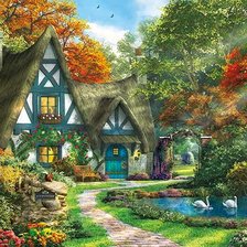 Схема вышивки «Домик»