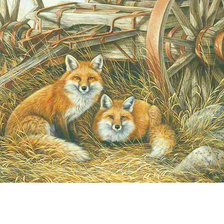 Схема вышивки «Лисички»