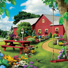 Схема вышивки «Пейзаж»