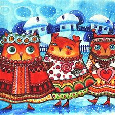 Схема вышивки «совы»