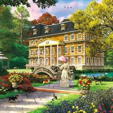 Схема вышивки «Пейзаж»