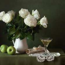 Схема вышивки «Белые розы»