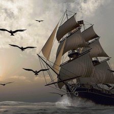 Схема вышивки «ПАРУСНИК»