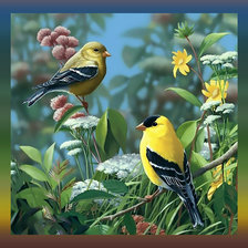 Схема вышивки «Птицы»