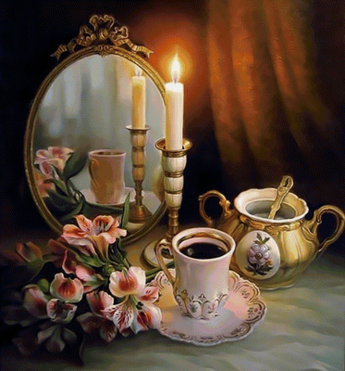 Вечерний чай - вечер чашка зеркало - предпросмотр