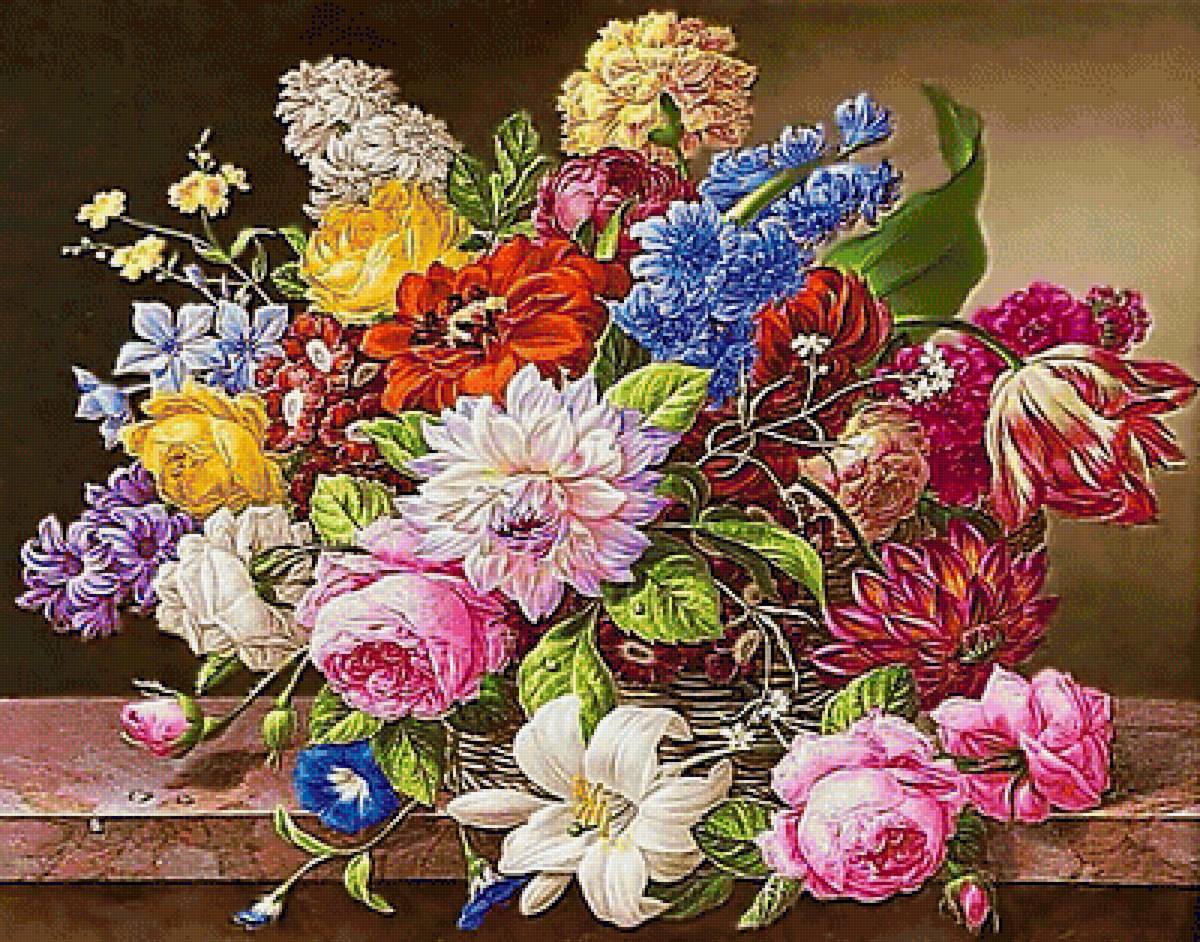 Натюрморт. - живопись., цветы, натюрморт - предпросмотр