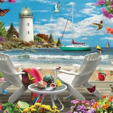 Схема вышивки «Морской пейзаж»