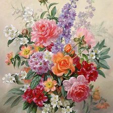 Схема вышивки «Цветочный букет»