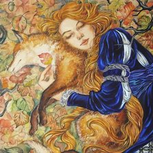 Схема вышивки «Девушка»