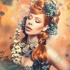 Схема вышивки «Девушка»