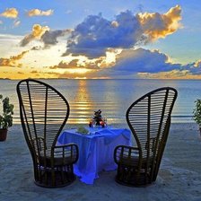 Схема вышивки «вечер у моря»