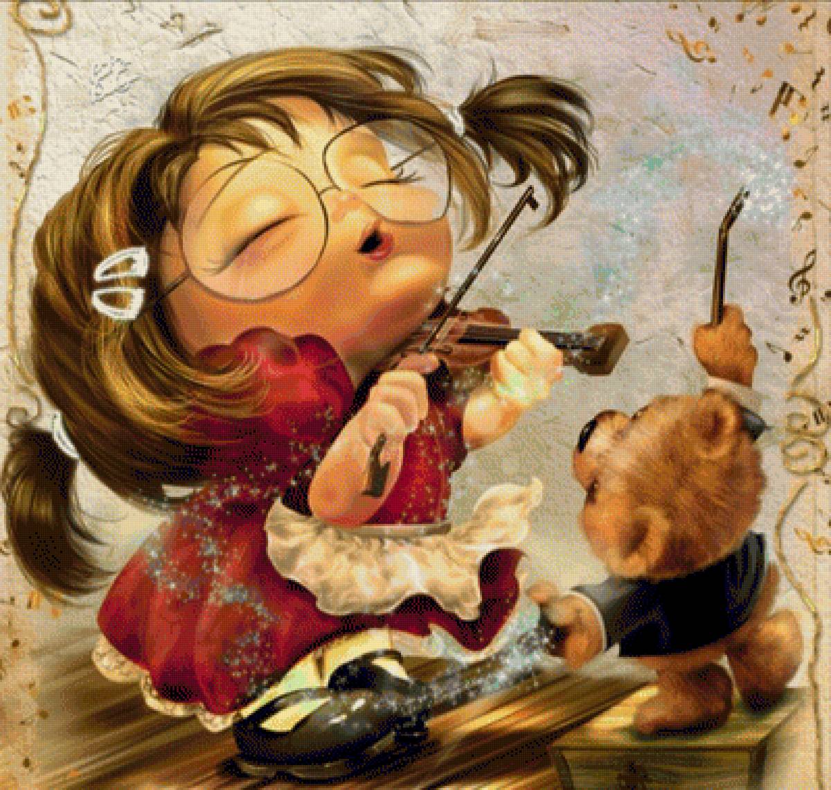 Маленькая скрипачка - предпросмотр