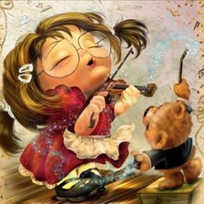 Схема вышивки «Маленькая скрипачка»