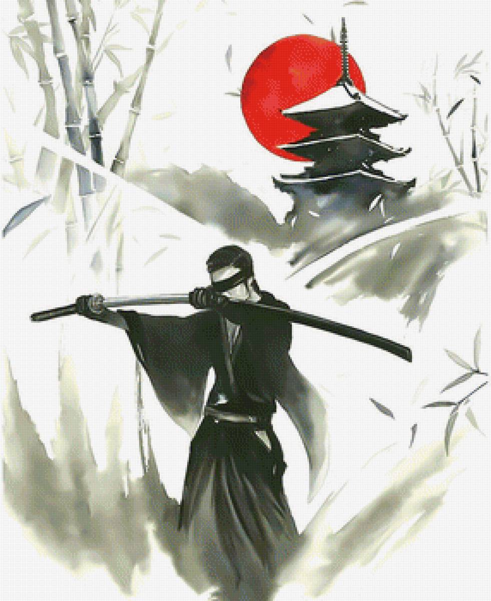 Самурай - японские мотивы самурай - предпросмотр