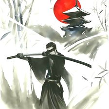 Схема вышивки «Самурай»