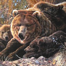 Схема вышивки «медведи»